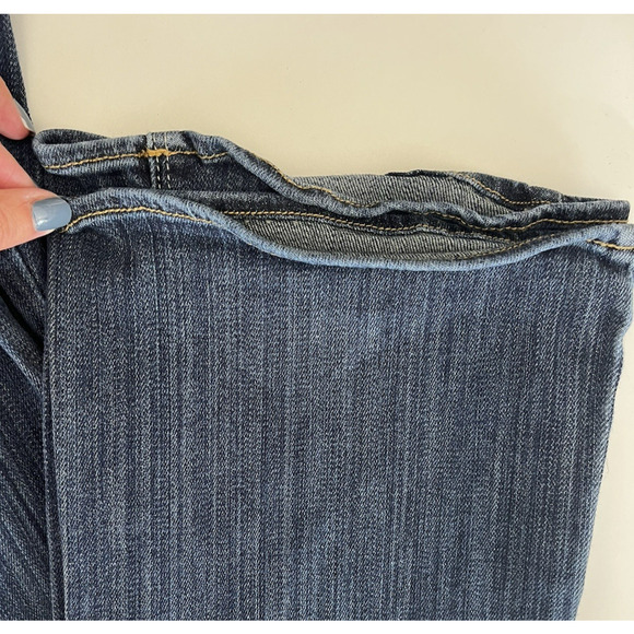 Forever 21 Y2K Low Rise Boot Cut Jeans Size 26 Medium Wash Blue Western Rodeo - Picture 8 of 12